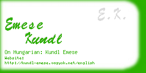 emese kundl business card